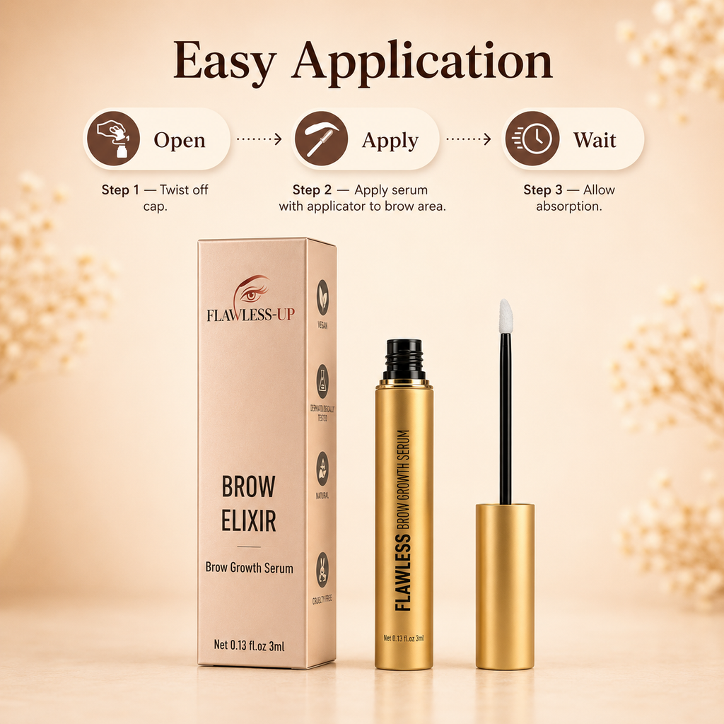 Flawless Brow Élixir | Nourishing Eyebrow Serum for Fuller-Looking Brows Flawless-up