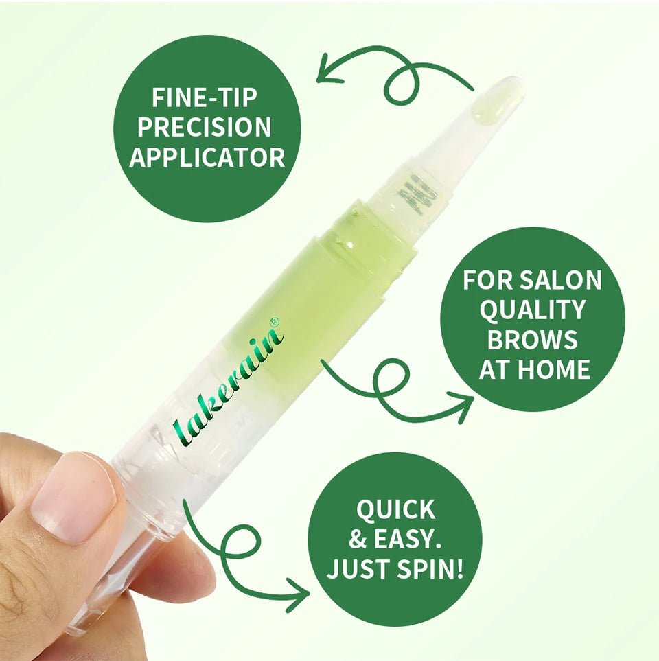 Lakerain Eyebrow Wax Wand Gentle Wax Formula Easy DIY Salon Long-lasting Smooth Hair Free Skin Eyebrow Facial Hair Removal Set Flawless-up