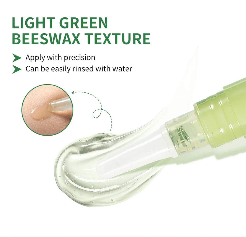 Lakerain Eyebrow Wax Wand Gentle Wax Formula Easy DIY Salon Long-lasting Smooth Hair Free Skin Eyebrow Facial Hair Removal Set Flawless-up