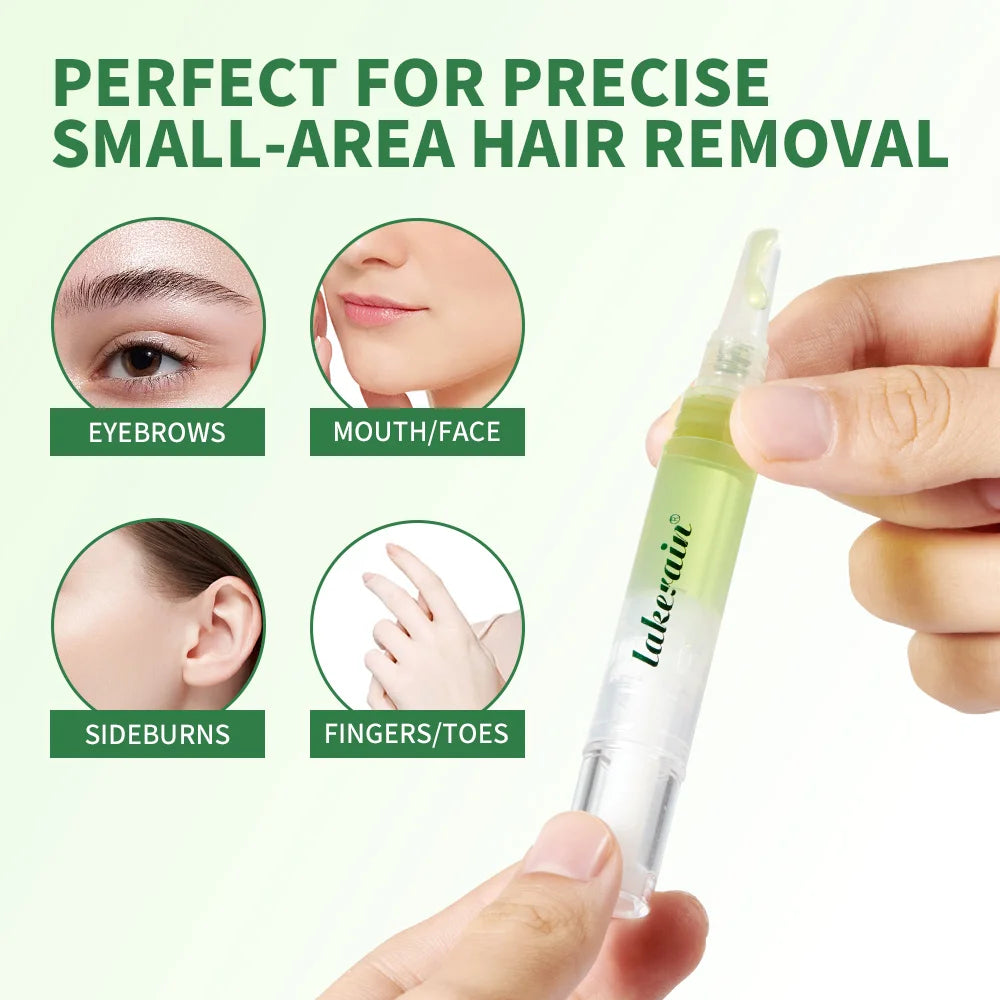 Lakerain Eyebrow Wax Wand Gentle Wax Formula Easy DIY Salon Long-lasting Smooth Hair Free Skin Eyebrow Facial Hair Removal Set Flawless-up
